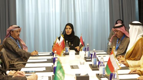 جانب من المشاركة القطرية في الاجتماع