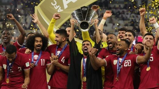 تتويج المنتخب القطري
