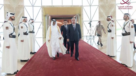 جانب من مراسم الاستقبال