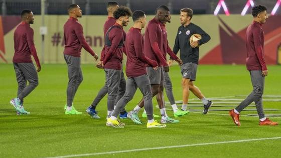 جانب من تدريب العنابي