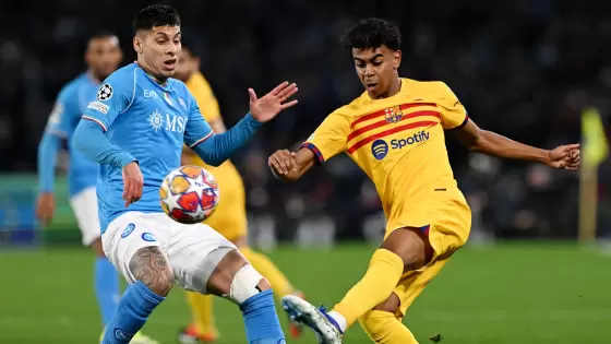 مباراة الذهاب بين برشلونة ونابولي