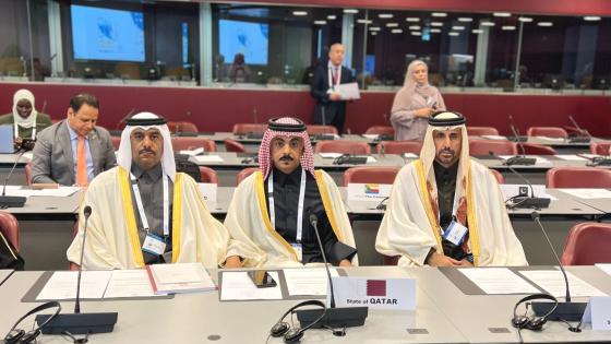 جانب من مشاركة الوفد القطري