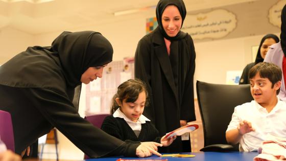 جانب من زيارة سعادة السيدة بثينة بنت علي الجبر النعيمي وزير التربية والتعليم والتعليم العالي