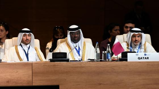 جانب من المشاركة القطرية في المؤتمر