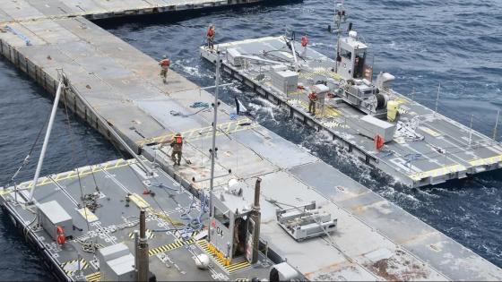 رصيف بحري بساحل قطاع غزة