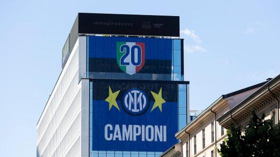 احتفال إنتر ميلان بلقب الدوري الإيطالي