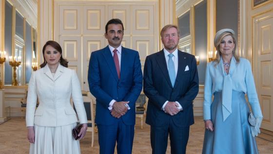 جانب من مأدبة الغداء الرسمية لملك وملكة هولندا