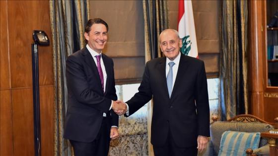 المبعوث الأمريكي عاموس هوكشتاين يلتقي رئيس البرلمان اللبناني نبيه بري - صورة أرشيفية