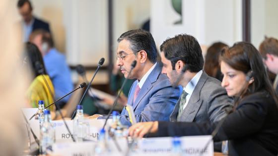 جانب من مشاركة وزير العمل في الاجتماع