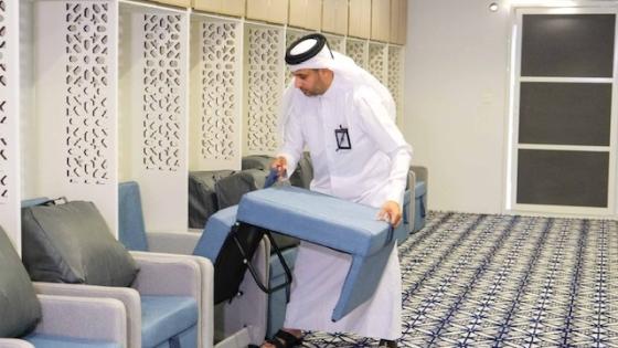 جانب من تجهيز المخيمات