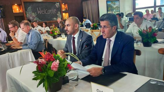 جانب من المشاركة القطرية في الاجتماع