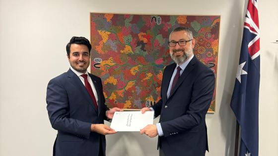 جانب من تسليم أوراق الاعتماد