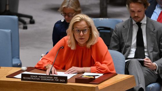 سيغريد كاغ كبيرة منسقي الأمم المتحدة للشؤون الإنسانية وإعادة الإعمار في غزة