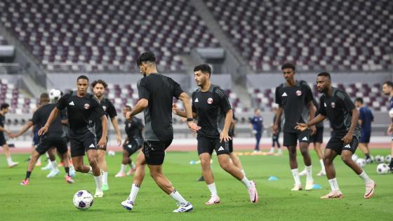 جانب من تدريب منتخب قطر