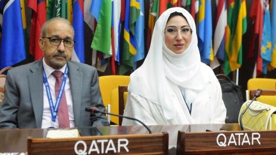 جانب من مشاركة وفد قطر