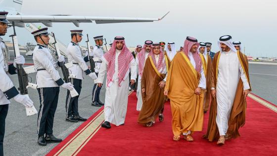 جانب من مراسم الاستقبال