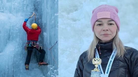 بطلة تسلق الجليد الروسية ألينا فلاسوفا