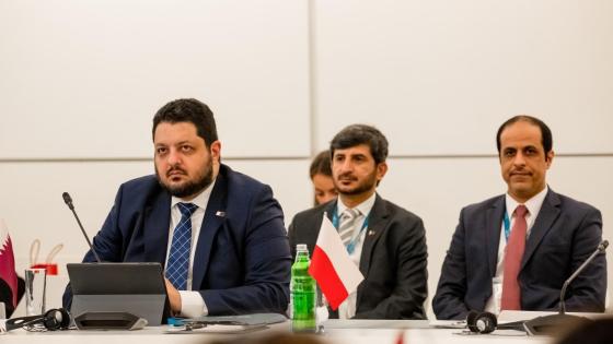 جانب من المشاركة القطرية في الاجتماع