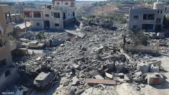 آثار قصف الاحتلال الإسرائيلي علي لبنان - صورة أرشيفية