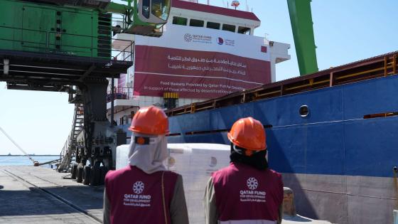 جانب من إرسال المساعدات