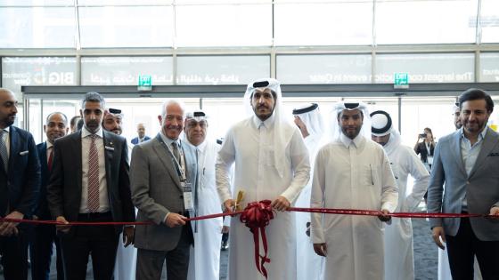 وزير التجارة والصناعة خلال الافتتاح