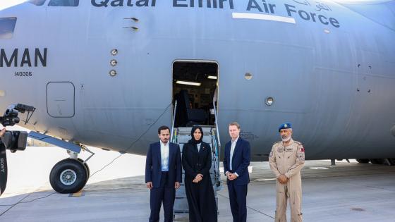 جانب من المساعدات