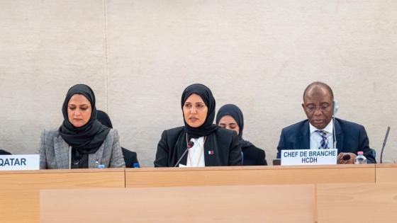 المندوب الدائم لدولة قطر لدى الأمم المتحدة خلال كلمتها بالجلسة النقاشية