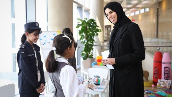 سعادة وزير التربية والتعليم خلال الفعالية