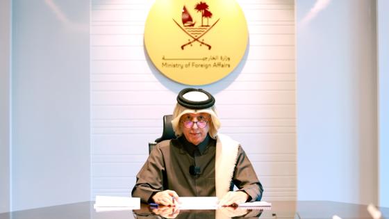 سعادة السيد سلطان بن سعد المريخي وزير الدولة للشؤون الخارجية