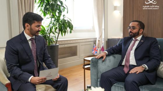 جانب من الحوار مع فهد بن محمد الكواري الملحق الثقافي القطري لدى المملكة المتحدة وجمهورية أيرلندا