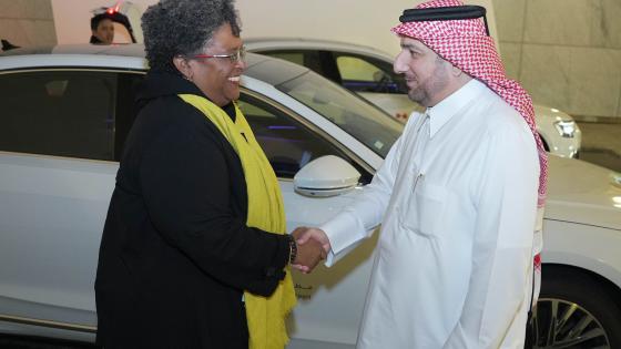 جانب من استقبال رئيسة وزراء جمهورية باربادوس