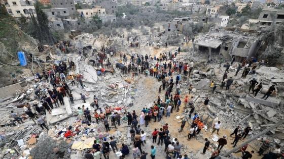 آثار قصف الاحتلال الإسرائيلي على غزة - صورة أرشيفية