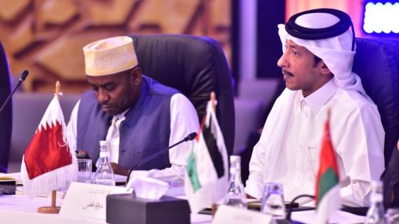 جانب من المشاركة القطرية في الاجتماع