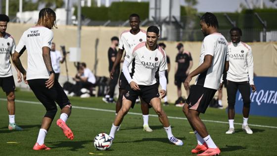 جانب من تدريبات باريس سان جيرمان