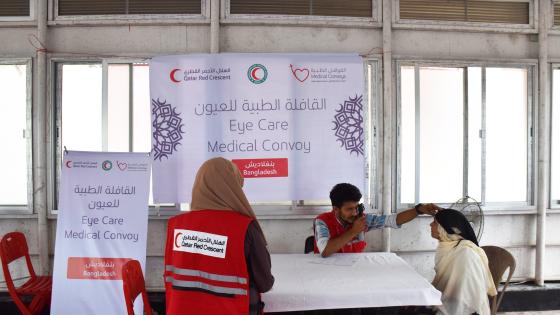 جانب من القافلة الطبية