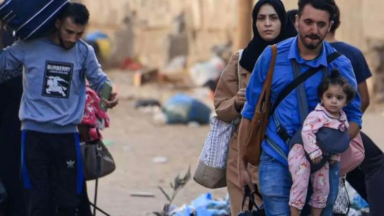 جانب من عملية نزوح الفلسطنيين