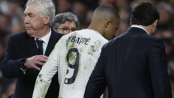 كيليان مبابي وكارلو أنشيلوتي