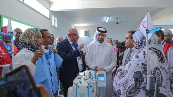 جانب من تدشين مشغل الخياطة