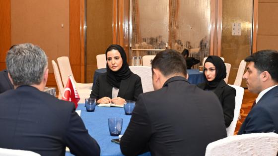 جانب من المشاركة القطرية في المؤتمر