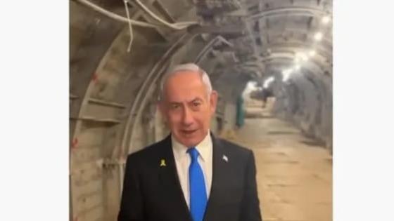 نتنياهو داخل نفق تحت المسجد الأقصى مباشرة
