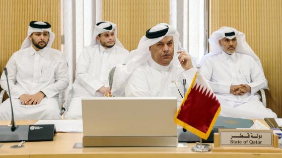 جانب من المشاركة القطرية في الاجتماع