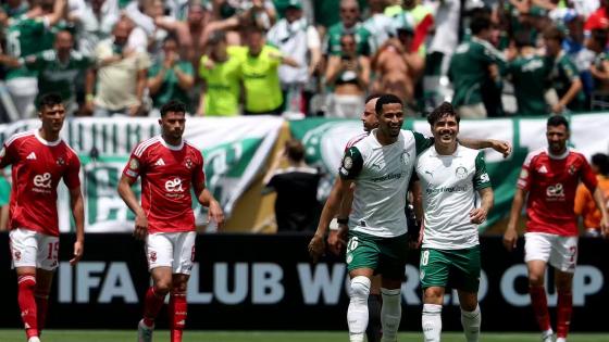 لقطة من مباراة الأهلي المصري وبالميراس