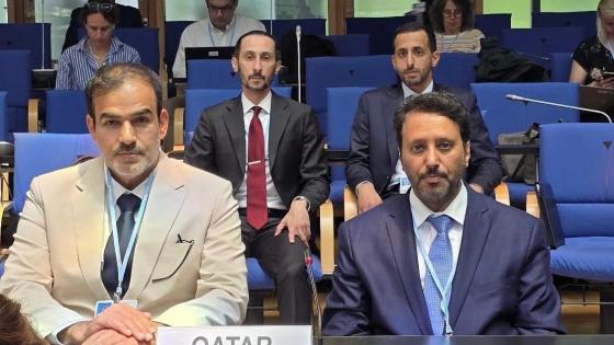 جانب من المشاركة القطرية في الاجتماعات