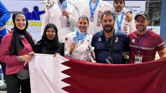 جانب من تسلم الميداليات