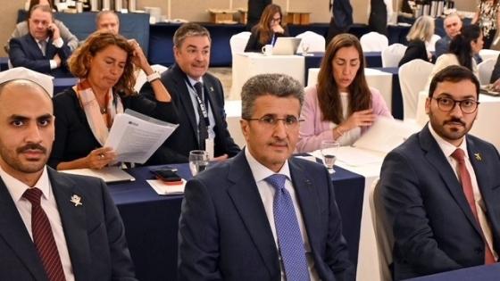 جانب من المشاركة القطرية في الاجتماع