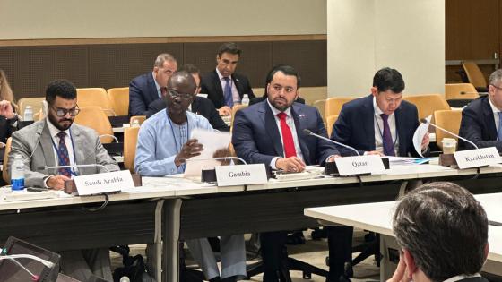 جانب من المشاركة القطرية في الاجتماع