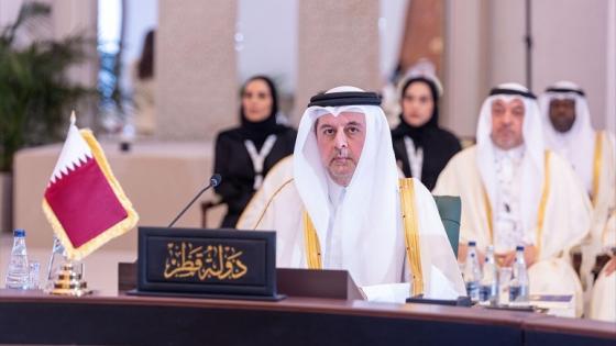 جانب من المشاركة القطرية في الاجتماع