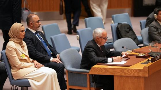 جانب من المشاركة القطرية في المناقشة المفتوحة