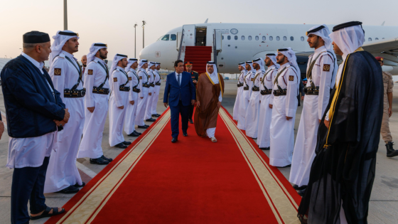 جانب من استقبال رئيس المجلس الرئاسي الليبي