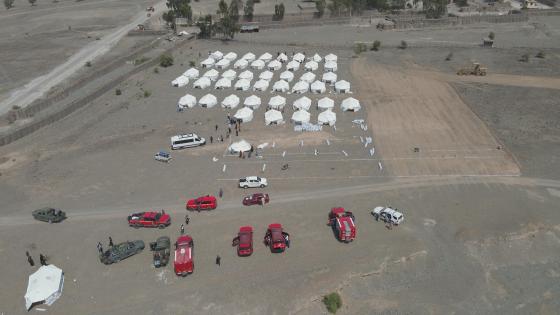 جانب من المستشفى الميداني